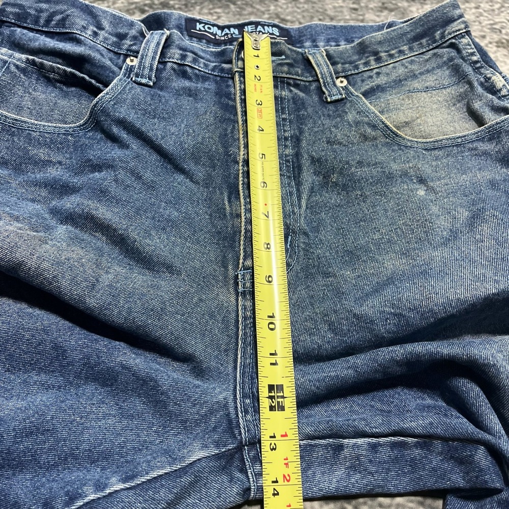 Koman Jeans Carpenter Baggy Wide Leg‎ 34x30 Blue Distressed Skater Vintage Y2K - Picture 12 of 16
